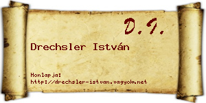 Drechsler István névjegykártya